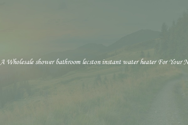 Get A Wholesale shower bathroom lecston instant water heater For Your Needs
