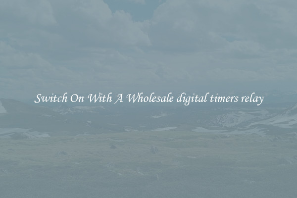 Switch On With A Wholesale digital timers relay