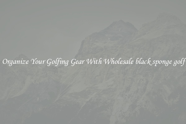 Organize Your Golfing Gear With Wholesale black sponge golf
