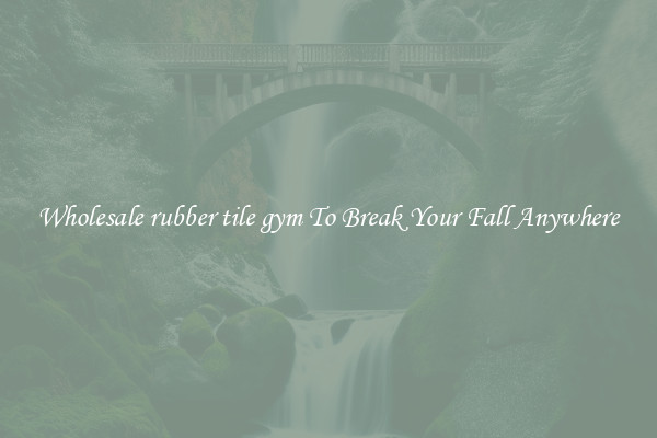 Wholesale rubber tile gym To Break Your Fall Anywhere