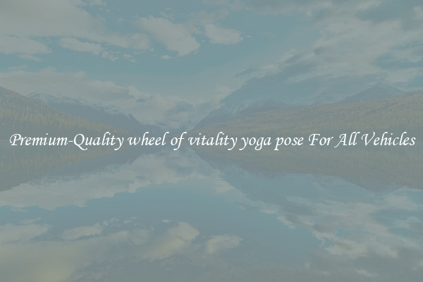 Premium-Quality wheel of vitality yoga pose For All Vehicles
