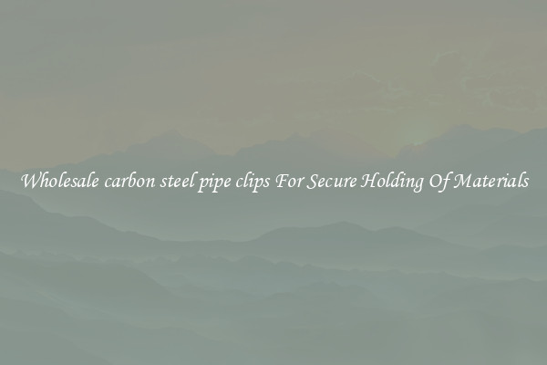 Wholesale carbon steel pipe clips For Secure Holding Of Materials