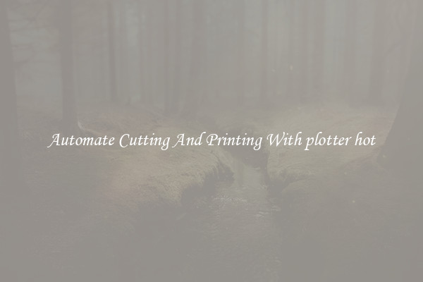 Automate Cutting And Printing With plotter hot
