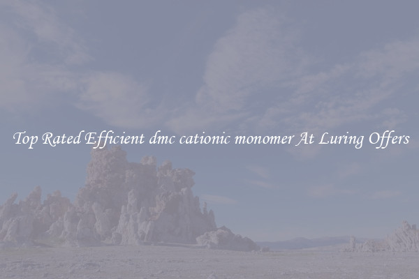 Top Rated Efficient dmc cationic monomer At Luring Offers