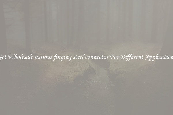 Get Wholesale various forging steel connector For Different Applications