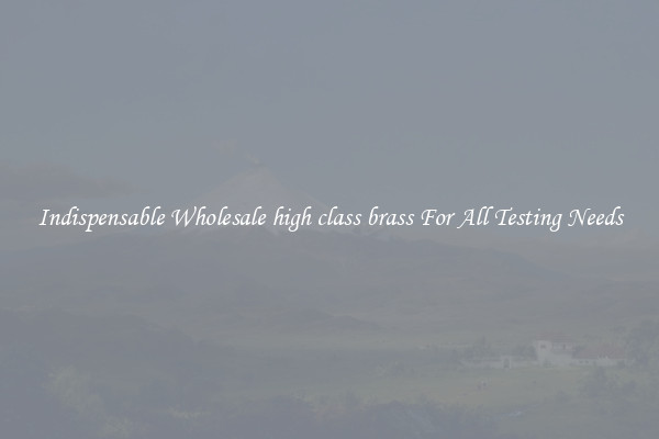 Indispensable Wholesale high class brass For All Testing Needs