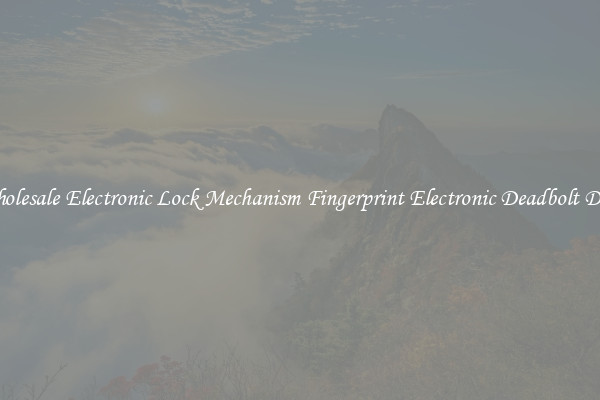 Wholesale Electronic Lock Mechanism Fingerprint Electronic Deadbolt Door